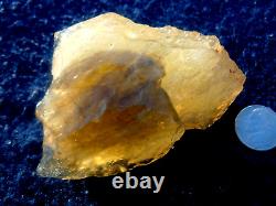 Libyan Desert Glass Meteorite Tektite impact specimen(925 crt)Dark insider Gem