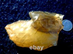 Libyan Desert Glass Meteorite Tektite impact specimen(925 crt)Dark insider Gem