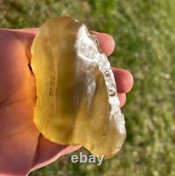 Libyan Desert Glass Meteorite Tektite impact specimen(925 crt) Top Quality A5