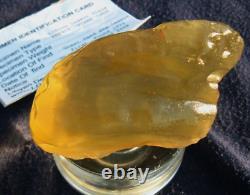 Libyan Desert Glass Meteorite Tektite impact specimen(925 crt) Top Quality A5