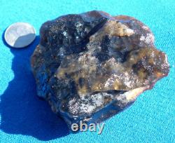 Libyan Desert Glass Meteorite Tektite impact specimen(930 crt)Dark Black Gem A