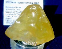 Libyan Desert Glass Meteorite Tektite impact specimen(945 crt)Soft stand alone