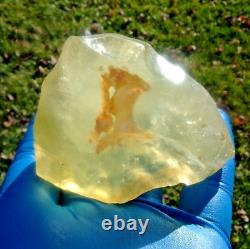 Libyan Desert Glass Meteorite Tektite impact specimen(945 crt)Soft stand alone