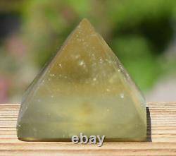 Libyan Desert Glass Pyramid-231 ct-Meteorite Tektite-asteroid impact-1.3 Height