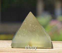 Libyan Desert Glass Pyramid-231 ct-Meteorite Tektite-asteroid impact-1.3 Height