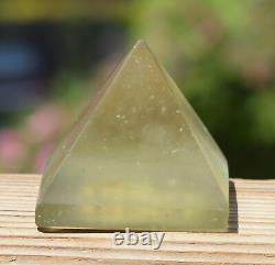 Libyan Desert Glass Pyramid-231 ct-Meteorite Tektite-asteroid impact-1.3 Height