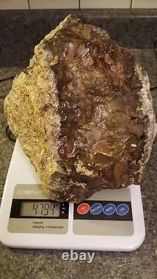 METEORITE IMPACT GLASS 10.566 lb. LECHATELIERITE SIMILAR TO LIBYAN DESERT GLASS