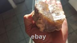 METEORITE IMPACT GLASS LECHATELIERITE 359 gr. SIMILAR TO LIBYAN DESERT GLASS. 