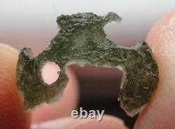 Moldavite Tektite (Meteorite Impact Glass) CRAZY Shape Czech Republic, Chlum