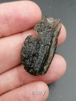 Moldavite locality Chlum 5,95g / 3,5cm Czech Tektite Meteorite Impact Glass