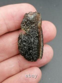 Moldavite locality Chlum 5,95g / 3,5cm Czech Tektite Meteorite Impact Glass