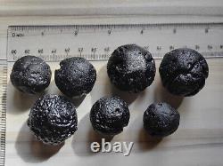 Tektite Philippinite 7 Individuals 193g Bicolite, Meteorite Impact Glass Lot