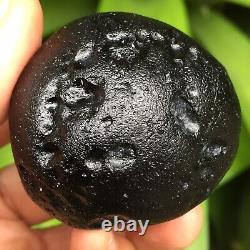 Tektite indochinite impactite of space rock meteorite impact stone 104 g smooth