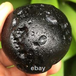 Tektite indochinite impactite of space rock meteorite impact stone 104 g smooth