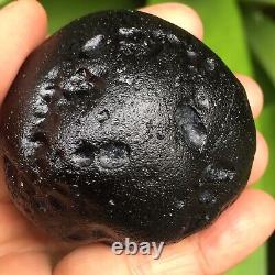 Tektite indochinite impactite of space rock meteorite impact stone 104 g smooth