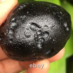 Tektite indochinite impactite of space rock meteorite impact stone 104 g smooth