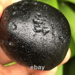 Tektite indochinite impactite of space rock meteorite impact stone 104 g smooth