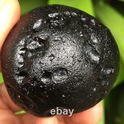 Tektite indochinite impactite of space rock meteorite impact stone 104 g smooth