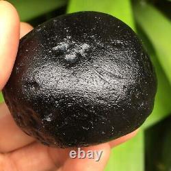 Tektite indochinite impactite of space rock meteorite impact stone 104 g smooth