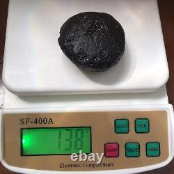 Tektite indochinite space rock impactite impact from meteorite stone 138 g moon