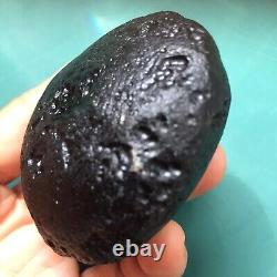 Tektite indochinite space rock impactite impact from meteorite stone 138 g moon