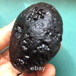 Tektite indochinite space rock impactite impact from meteorite stone 138 g moon