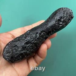 Tektite indochinite space rock impactite of meteorite impact stone 144 g bar