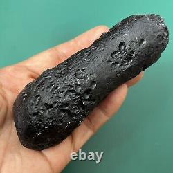 Tektite indochinite space rock impactite of meteorite impact stone 144 g bar