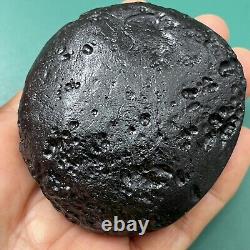 Tektite indochinite space rock impactite of meteorite impact stone 165 g round