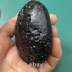 Tektite indochinite space rock impactite of meteorite impact stone 165 g round