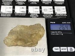 132ct 26.4g Échantillon d'impact de météorite de tectite de verre du désert libyen E0