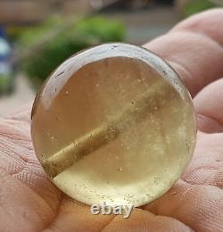 139 ct-Perle ronde en verre du désert libyen-29mm Tektite de météorite-impact d'astéroïde