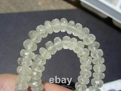 142 carats 8x4 à 7x4mm perles Collier en verre du désert libyen Impact de météorite