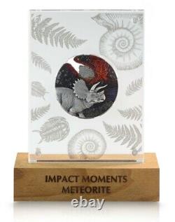 2021 2 Oz Argent $2 Niue Moments d'Impact METEORITE MUONIONALUSTA Pièce Antiqued