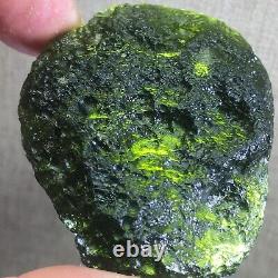 218,2 Ct MOLDAVITE De République Tchèque De L'Impact De Météorite Avec Des Éclats