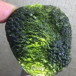 218,2 Ct MOLDAVITE De République Tchèque De L'Impact De Météorite Avec Des Éclats