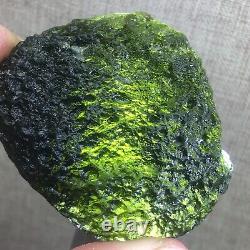 218,2 Ct MOLDAVITE De République Tchèque De L'Impact De Météorite Avec Des Éclats