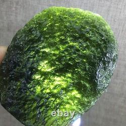 234Ct MOLDAVITE De République Tchèque De L'Impact De Météorite Avec Des Éclats