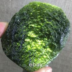 234Ct MOLDAVITE De République Tchèque De L'Impact De Météorite Avec Des Éclats