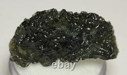 33,7 carats 30mm long Moldavite de la République tchèque provenant de l'impact d'une météorite