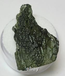 33 carats 32mm long Moldavite de la République tchèque provenant de l'impact d'une météorite