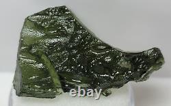 33 carats 32mm long Moldavite de la République tchèque provenant de l'impact d'une météorite