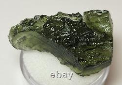 33 carats 32mm long Moldavite de la République tchèque provenant de l'impact d'une météorite