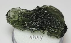 33 carats 32mm long Moldavite de la République tchèque provenant de l'impact d'une météorite