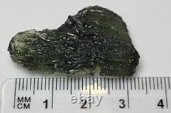 33 carats 32mm long Moldavite de la République tchèque provenant de l'impact d'une météorite