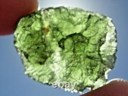 36.2 carats 24x20x13mm MOLDAVITE de République tchèque Impact de météorite avec COA