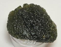 57,6 carats 35mm long Moldavite de la République Tchèque provenant de l'impact d'une météorite