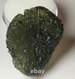 57,6 carats 35mm long Moldavite de la République Tchèque provenant de l'impact d'une météorite