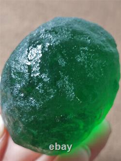 95g Verre d'impact de météorite GEM MOLDAVITE vert Tchèque D473