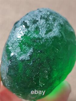 95g Verre d'impact de météorite GEM MOLDAVITE vert Tchèque D473